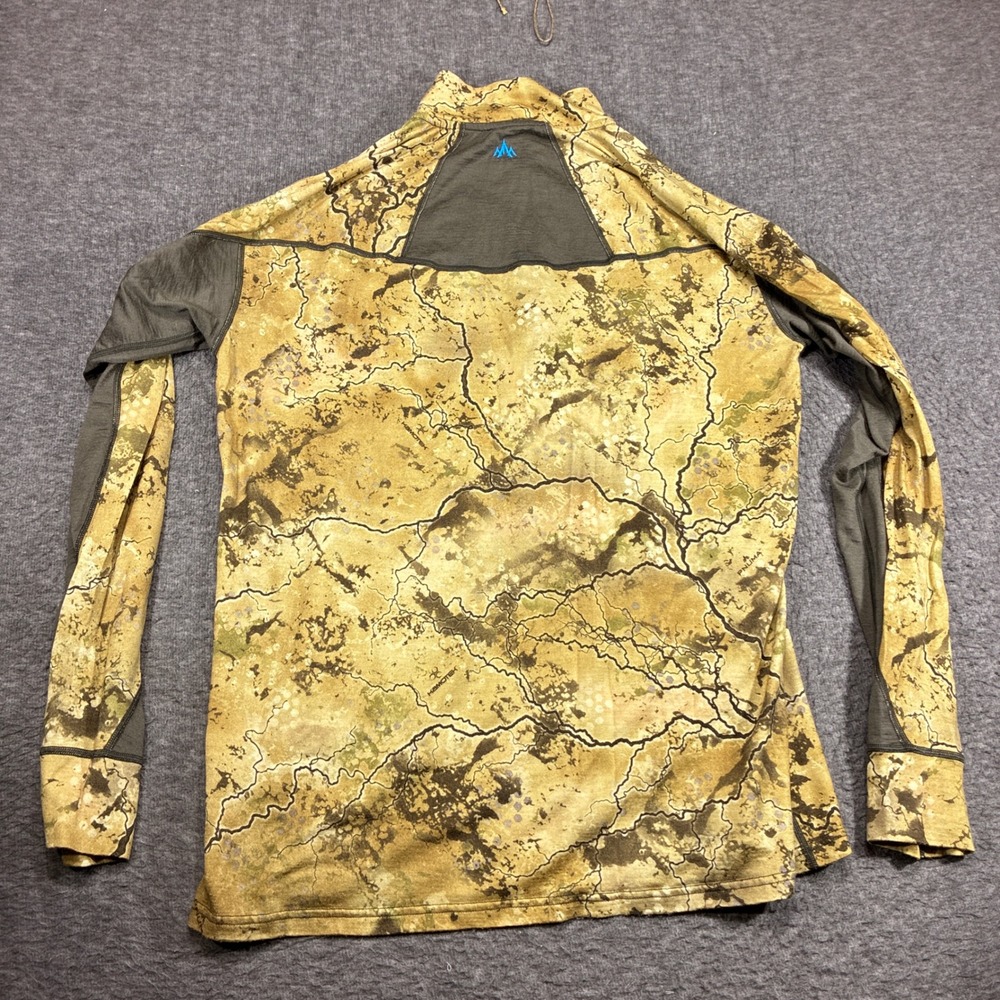 Pnuma 1/4 Zip Merino Wool Pullover Mens 2XL Camo Lightweight Hunting Shirt - Picture 3 of 7